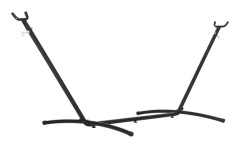 Hängmatstativ, 280x120x110 cm, Svart