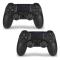 2-PCS-PS4-kontroller-Double-Shock-trådlös-Svart Svart
