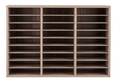 Litteraturorganisatör, 31.5x29.7x55 cm, Svart-Grå, Förvaring i trä