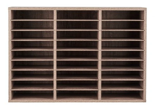 Litteraturorganisatör, 31.5x29.7x55 cm, Svart-Grå, Förvaring i trä