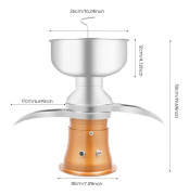 Mjölk- och gräddseparator - Elektrisk centrifug - Kapacitet 50 l/h - Skål 5 l - Rostfritt stål - EU-kontakt - Skummjölksfett 0,03 % - Gul/Silver