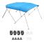 Båtbimini-top 600D polyester aluminiumram 244x170-183x137 cm blå