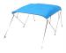 Båtbimini-top 600D polyester aluminiumram 244x170-183x137 cm blå