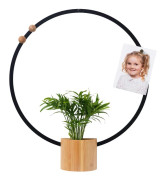 Dekorationsring magnetisk i sort metal Ø35 cm sort