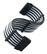 SilverStone PP07E - Förlängningskabel för ström - 24-pin ATX (hona) till 24-pin ATX (hane) - 30 cm - svart, vit