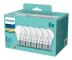 Philips - LED-glödlampa - form: A60 - glaserad finish - E27 - 8 W (motsvarande 60 W) - klass F - varmt vitt ljus - 2700 K - matt (paket om 6)