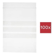 TRU COMPONENTS tryckförslutningspåse med textetiketter (L x B) 120 x 80 mm transparent polyeten, 100 st