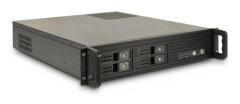 Inter-Tech IPC 2U-2504 - Kan monteras i rack - micro ATX - SATA - hot-swap - ingen strömförsörjning (ATX) - USB