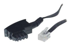 S/CONN maximum connectivity 70100-, 10 m, TAE F, RJ-11, Svart, Hankoppling, Hankoppling
