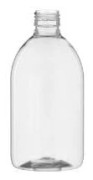 Pharma-flaska sirap Flasker 500 ml Ø7xH161 mm 30% RPET, 84 st/fp.