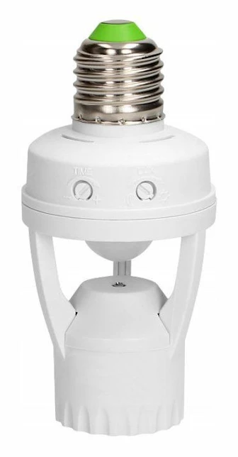 ORNO Glödlampsockel med 360° rörelsesensor IP20 &&