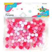 Titanum pompom-bollar i polyester 10 mm mix 120 st