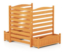 Luftkonditioneringsskydd med planteringslåda, 141x85x101 cm, Gul, Trä , Star