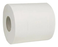 Handduksrulle, ABENA Care-Ness Excellent, 2-lagers, Midi, 153m x 20cm, Ø18cm, vit, 100% nyfiber