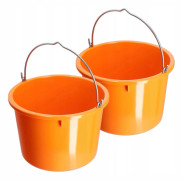 Bygghink - Murarhink - 20 l volym - 40 kg lastkapacitet - 2-pack - Orange