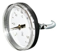 Csslr Plus klämtermometer 0 - 120°C, monterad med stålklämband