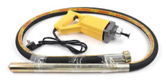 1300W professionell betongvibrator, handhållen motor, 2 m slang, 220 V, EU-kontakt, gul