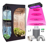Odlingstält, Inomhusodlingsmiljö, Komplett Hydroponiskt Kit, TS-600W Kostym