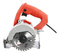 Elektrisk kapmaskin - Handhållen cirkelsåg - 1,58 kW - 110 mm klinga, nav 20 mm - 0–45° lutning - Snittdjup 34 mm/90°, 2,8 mm/45° - 2 klingor