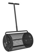 Kompostspridare - Trädgårdsspridare - 75 l - 70×40×112 cm - Justerbart handtag - Med korg - Svart