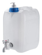 Vattendunk - Kanister med tappkran - 10 l - Bärbar - För diskho/camping - Vätskedispenser