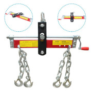 Motorlyft Balanserare - Balanseringsbalk för Motorkran - Kapacitet 900 kg - Justerbar 260–315 mm - Stål - Med Handtag - Röd + Silver