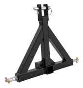 Traktor dragkrok - 3-punktsfäste - Kraftigt järn - Stabil triangulär design - 3 sprintar - Enkel montering - Svart