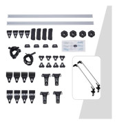 Universal takräcke - Lastbågar - Justerbar 122–130 cm - Aluminium - Max 75 kg - Enkel montering - Robust