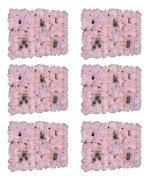 Konstgjord blomväggspanel - Panelmatta - Blomhuvuden i skum - För bröllopsbakgrund, inomhus - Storlek 40 x 60 cm - Rosa