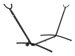 Hängmatteställning - Med hjul - Max 220 kg - 290×120×115 cm - För utomhusbruk - Montering krävs - Svart