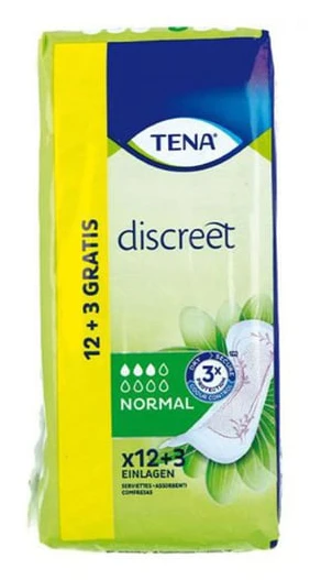 Urininkontinens DISKRET normal inkontinens kompress 15 u