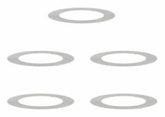 vidaXL lämplig för Flat Trädringar 5 pcs Silver Ø60 / 90 cm