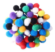 MégaCréa DIY - Mini pompomar i klara färger 0,8 cm Assortiment 200 stycken