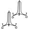 Iron Display Stand, 2 Pieces Black Wrought Iron Easel, Photo Frame Holder, (5 Inch)