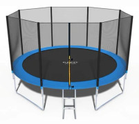Trampolin - 404 cm - med nät & stege - upp till 150 kg