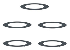vidaXL lämplig för Flat Trädringar 5 pcs Antracit Ø60 / 90 cm Stål