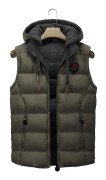 Herrväst Vinter Dunväst Casual Väst Herr Ärmlös Jacka Casual Varm Herrväst Kappa Hatt Avtagbar Ny Stil L