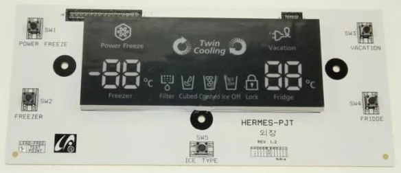 KONTROLL- OCH DISPLAYMODUL FÖR SAMSUNG KYLSKÅP - BVMPIECES
