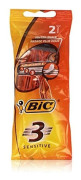 Engångsrakhyvlar - BIC - Bic 3 Sensitive - Paket med 2 - Känslig hud - Unisex