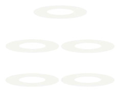 lämplig för Flat Trädringar 5 pcs Vit Ø30 / 60 cm Stål