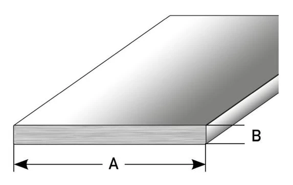 PROVISTON Tröskel 5 x 60 x 1000 mm Stål-Aluminium Att limma Ej borrad
