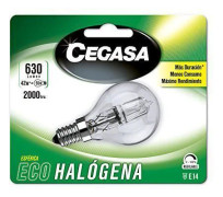 Halogenampull - CEGASA - 106750 - E14 - Sferisk - 42 W - Varm vit