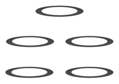 Platt Trering 5 st Svart Ø90/120 cm Stål