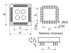 Pack av 22 PLCC-kontakter med 52 kontakter Electro DH 18.700/52 8430552026982