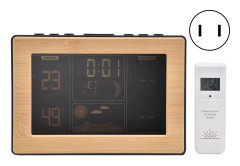 LCD-väderstationsenhet med RCC-mottagningsfunktion Trådlös termometer Hygrometer 100?240VUS