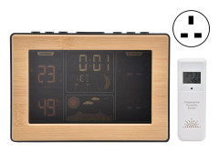 LCD-väderstationsenhet med RCC-mottagningsfunktion Trådlös termometer Hygrometer 100?240VUS