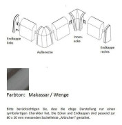 Embouts och hörn för MDF plastsocklar 60 x 20 mm Makassar av PROVISTON