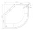 Reception Ekoflex undersdel hörn, bok 1300x1300 mm