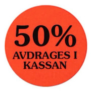 Etikett 50% avdrages i kassan 2000/RL
