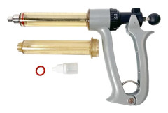 25 ml halvautomatisk veterinärspruta med justerbar doseringsvolym (5-25 ml) precisionsinjektionspistol - för nötkreatur, får, grisar, getter och smådjur